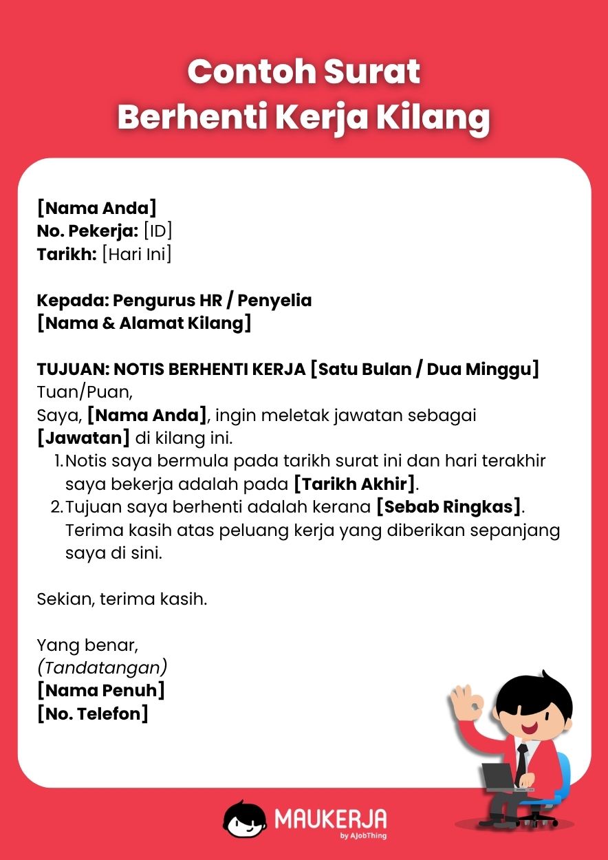 Contoh Surat Berhenti Kerja Kilang